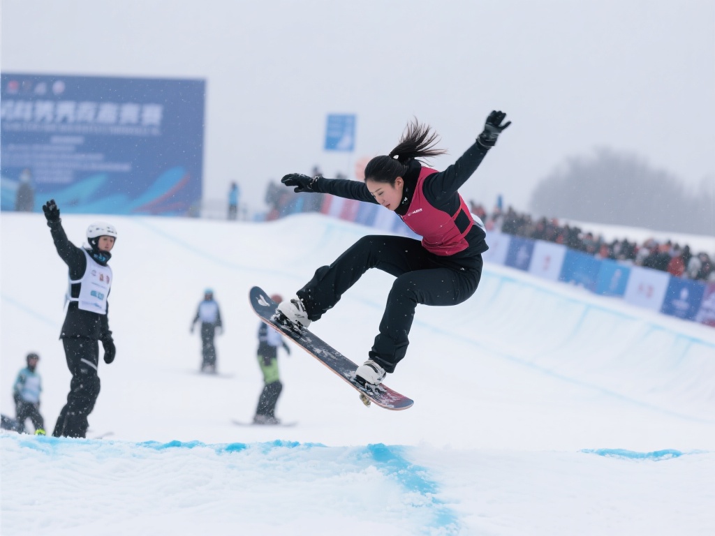 武绍桐成功晋级单板滑雪U型场地决赛争夺桂冠 武绍桐的晋级过程并非一帆风顺。比赛初期,